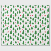 Christmas Trees and Stars Geschenkpapier (Flach)