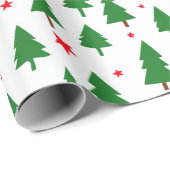 Christmas Trees and Stars Geschenkpapier (Rolleneckpunkt)