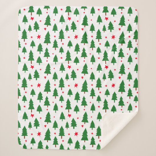Christmas Trees and Stars Sherpadecke (Vorderseite)
