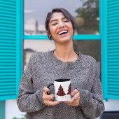 Christmas Trees Cute Holiday Buffalo Check Pattern Tasse