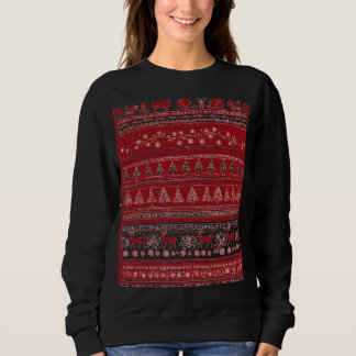 Christmas trees deer sweat-shirt for woman  sweatshirt