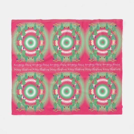 Christmas Trees Fleece Blanket (Vorderseite (Horizontal))