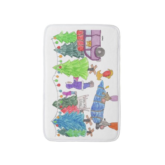 Christmas Trees for Sale Badematte (Vorderseite Vertikal)