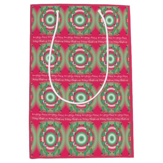 Christmas Trees Gift Bag Mittlere Geschenktüte (Vorderseite)