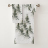 Christmas trees in the Woods Badhandtuch Set (Insitu)