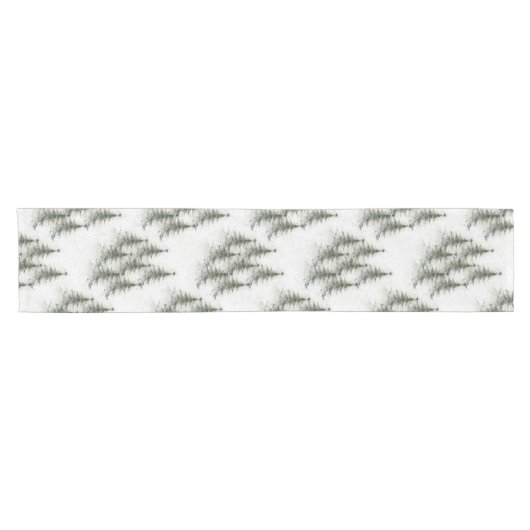 Christmas trees in the Woods Kurzer Tischläufer (Horizontal)