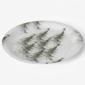 Christmas trees in the Woods Pappteller (Schrägansicht)