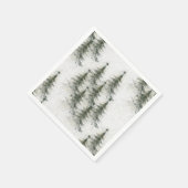 Christmas trees in the Woods Serviette (Ecke)