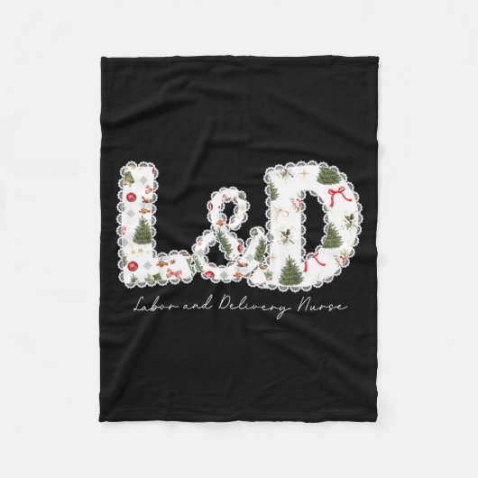 Christmas Trees Labor And Delivery Nurse Xmas Gift Fleecedecke (Vorderseite)