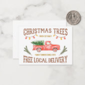 CHRISTMAS TREES MITTEILUNGSKARTE (Vorderseite/Rückseite Beispiel)