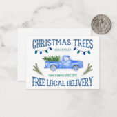 CHRISTMAS TREES MITTEILUNGSKARTE (Vorderseite/Rückseite Beispiel)