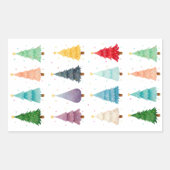 Christmas trees, Ornaments for a Joyful Season Rechteckiger Aufkleber (Vorderseite)