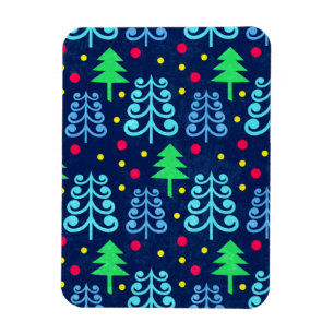 Christmas Trees Pattern Magnet