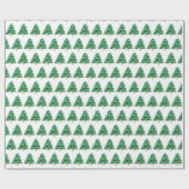 Christmas trees pine Festive Green Watercolor  Geschenkpapier (Flach)