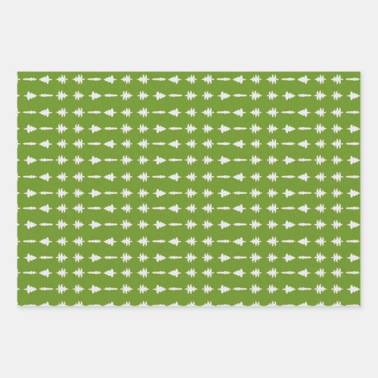 Christmas Trees Red White Green Geschenkpapier Set (Vorderseite 2)