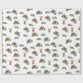 Christmas Trees & Reindeer Wrapping Paper Geschenkpapier (Flach)