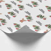 Christmas Trees & Reindeer Wrapping Paper Geschenkpapier (Ecke)
