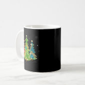 Christmas Trees Snowflakes Whimsical Fun Red T Shi Kaffeetasse (Vorderseite Links)