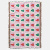 Christmas Trees Throw Blanket Decke (Vorderseite Vertikal)