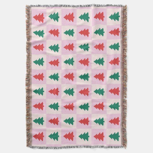 Christmas Trees Throw Blanket Decke (Vorderseite Vertikal)