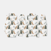 Christmas trees & tigers pattern white background geschenkschachtel (Ungefaltet)