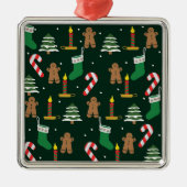 Christmas trees with gingerbread men, ornament aus metall (Vorne)
