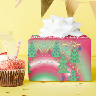 Christmas Trees Wrapping Paper Geschenkpapier