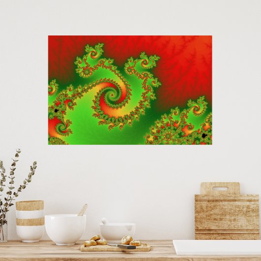 Christmas Triple Twirl Poster (Küche)