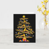 Christmas Trombone Player Xmas Tree Jazz Music Lov Karte (Gelbe Blume)
