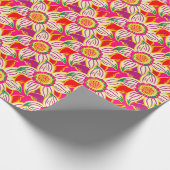 Christmas Tropical Poinsettia farbenfroh Geschenkpapier (Ecke)