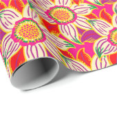 Christmas Tropical Poinsettia farbenfroh Geschenkpapier (Rolleneckpunkt)