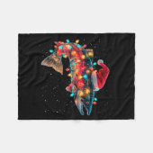 Christmas Trout Fish Funny Fishing Santa Hat Light Fleecedecke (Vorderseite (Horizontal))