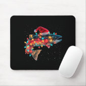 Christmas Trout Fish Funny Fishing Santa Hat Light Mousepad (Mit Mouse)
