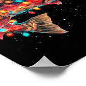 Christmas Trout Fish Funny Fishing Santa Hat Light Poster (Ecke)