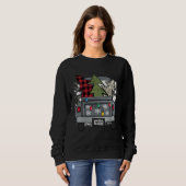 Christmas Truck and Red Buffalo Plaid Holiday Tree Sweatshirt (Vorne ganz)