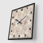 Christmas Truck Carrying Trees & Animals Square Wa Quadratische Wanduhr (Winkel)