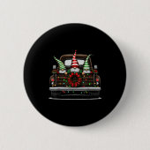 Christmas Truck Cute Gnome  Button (Vorderseite)