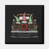 Christmas Truck Cute Gnome Magnet (Vorne)
