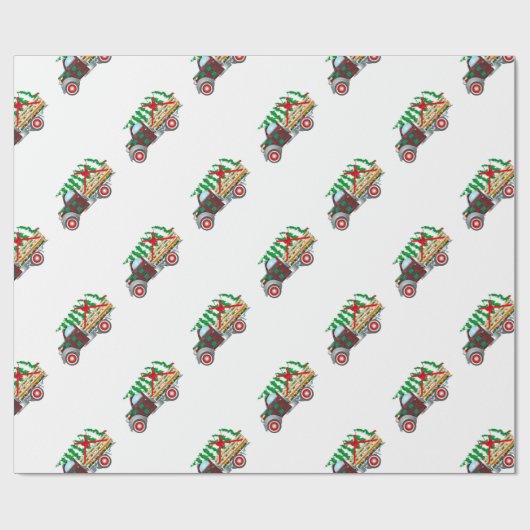 Christmas Truck Geschenkpapier (Flach)