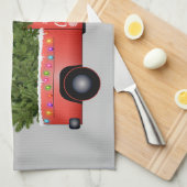 Christmas Truck Geschirrtuch (Viertel Falte)