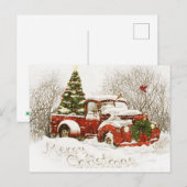Christmas Truck Postkarte (Vorne/Hinten)