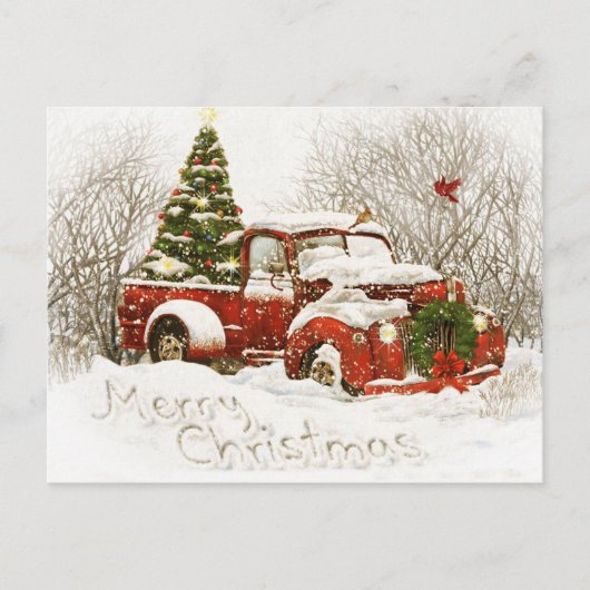Christmas Truck Postkarte (Vorderseite)