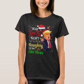 Christmas Trump Dear Santa Fake News Funny Xmas Me T-Shirt (Vorderseite)