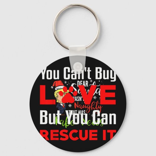 Christmas Trump Dear Santa Fake News Funny Xmas  Schlüsselanhänger (Vorderseite)