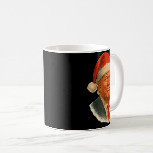 Christmas Trump Face Santa Funny Xmas Meme Men Wom Kaffeetasse (VorderseiteRechts)