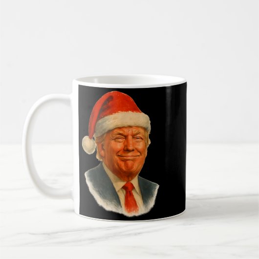 Christmas Trump Face Santa Funny Xmas Meme Men Wom Kaffeetasse (Links)