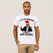CHRISTMAS TRUMP LET'S GO BRANDON T - SHIRT T-SHIRT (Vorne ganz)