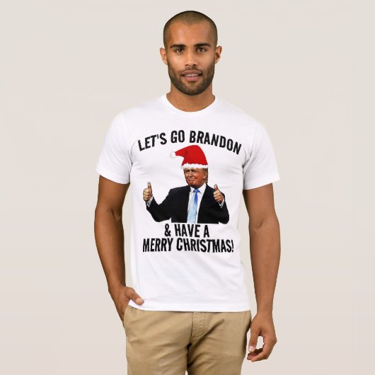 CHRISTMAS TRUMP LET'S GO BRANDON T - SHIRT T-SHIRT (Vorne ganz)