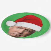 CHRISTMAS TRUMP PAPIERPLATTEN PAPPTELLER (Schrägansicht)