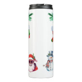Christmas Tumbler - festliche Strümpfe und Schneem Thermosbecher (Rückseite)